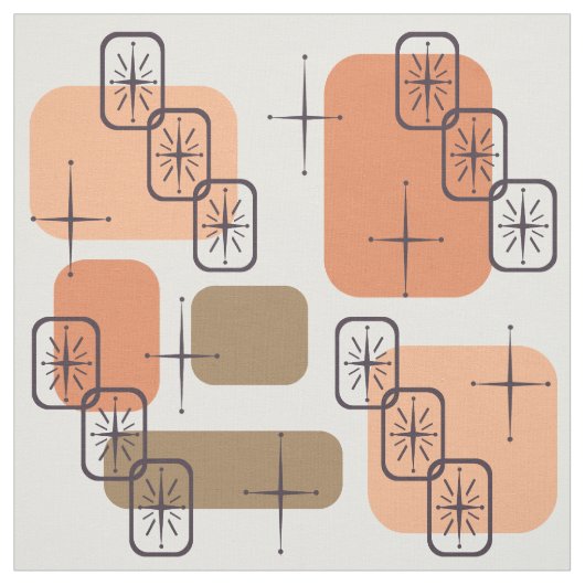 Mittelalter Modernes Orange Brown Stoff (Muster)