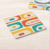 Mittelalter Modernes Piquet Abstrakt Personalisier Rechteckiger Pappuntersetzer (angewinkelt)