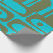 Mittelalter Modernes Piquet Türkisches Olivenmuste Geschenkpapier (Ecke)