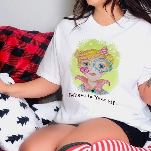 Mittelalter Modernes Retro Weihnachtself-Zitat Tri-Blend Shirt