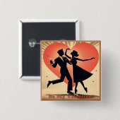 Mittelalter Modernes Valentine Tanzpaket Button (Vorne & Hinten)