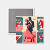 Mittelalter Modernes Valentine Tanzpaket Magnet (Vorderseite/Rückseite)