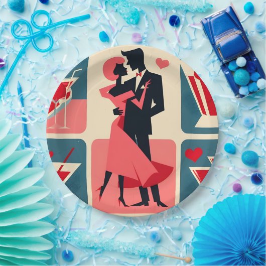 Mittelalter Modernes Valentine Tanzpaket Pappteller (Party)