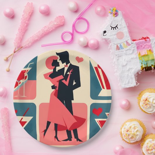 Mittelalter Modernes Valentine Tanzpaket Pappteller (Party)