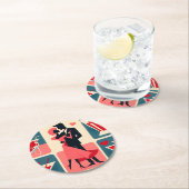 Mittelalter Modernes Valentine Tanzpaket Runder Pappuntersetzer (Vor Ort)