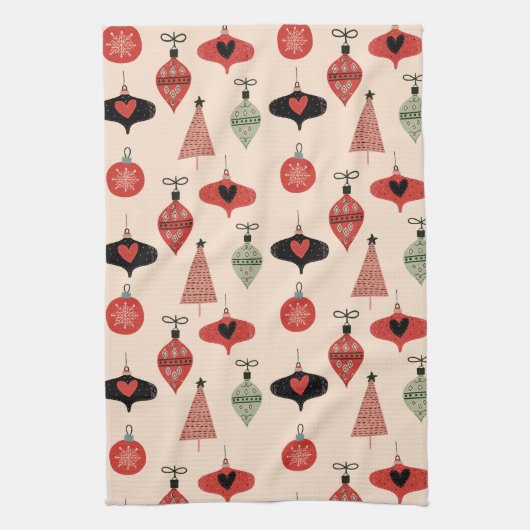 Mittelalter Modernes Weihnachtsmuster Geschirrtuch (Vertikal)