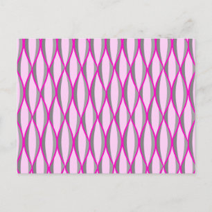 Mittelalter-Ribbon-Druck - rosa und grau Postkarte