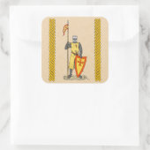 Mittelalter Ritter Anfang des 13. Jahrhunderts Quadratischer Aufkleber (Tasche)