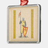 Mittelalter Ritter Anfang des 13. Jahrhunderts Silbernes Ornament (Links)