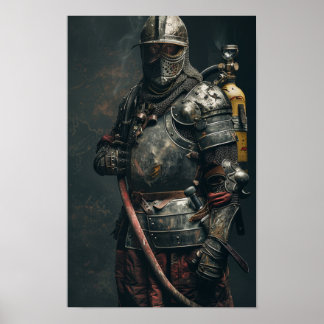Mittelalter Ritter in Armor Poster