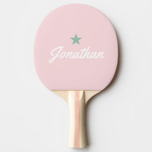 Mittelalter-Rosa-Flüstern Vintage GR Stern Signatu Tischtennis Schläger