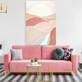 Mittelalter Rosa und Mauve Sunset Abstraktes Gebir Leinwanddruck (Insitu (Wohnzimmer))
