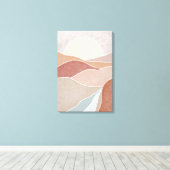 Mittelalter Rosa und Mauve Sunset Abstraktes Gebir Leinwanddruck (Insitu (Holzboden))