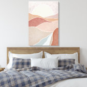 Mittelalter Rosa und Mauve Sunset Abstraktes Gebir Leinwanddruck (Insitu (Schlafzimmer))