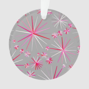 Mittelalter Sputnik-Muster, Grau und Fuchsia Ornament