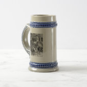 Mittelalter Stein Bierglas (Vorderseite Links)