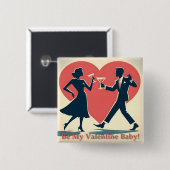 Mittelalter Valentine Angesagt Martini Tanzlein Pa Button (Vorne & Hinten)