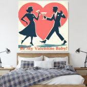 Mittelalter Valentine Modernes Angesagtes Tanzpara Leinwanddruck (Insitu (Schlafzimmer))