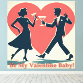 Mittelalter Valentine Modernes Angesagtes Tanzpara Leinwanddruck (Insitu (Holzboden))