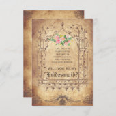 Mittelalter wirst du meine Bridesmaid sein? Einladung (Vorne/Hinten)
