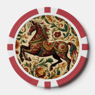 Mittelalterlich Der verzauberte Hengst in Blüte  Pokerchips