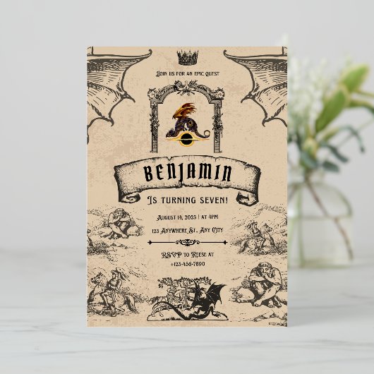 mittelalterlich folieneinladung (Stehend vorne)