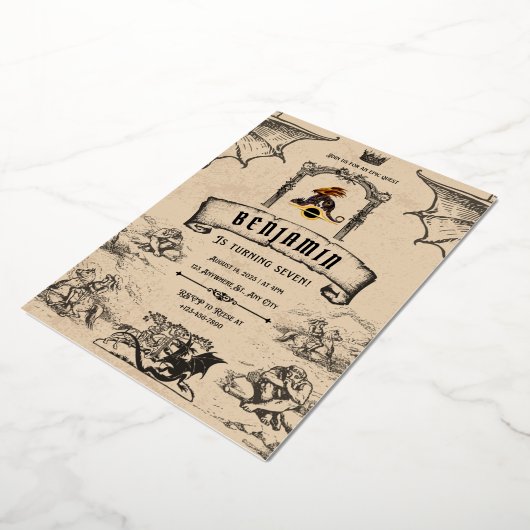 mittelalterlich folieneinladung (Gedreht)