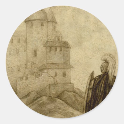 mittelalterlich runder aufkleber (Vorderseite)