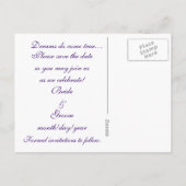 Mittelalterlich Save the Date! Ankündigungspostkarte (Rückseite)