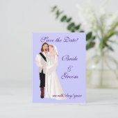 Mittelalterlich Save the Date! Ankündigungspostkarte (Stehend Vorderseite)