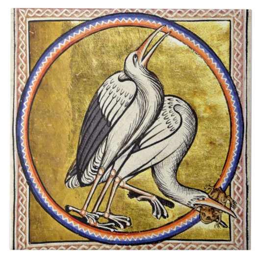 Mittelalterliche Aberdeen Bestiary Storys Keramik Fliese (Vorderseite)