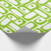 Mittelalterliche Abstrakte Linde Grüne Piquette Geschenkpapier (Ecke)