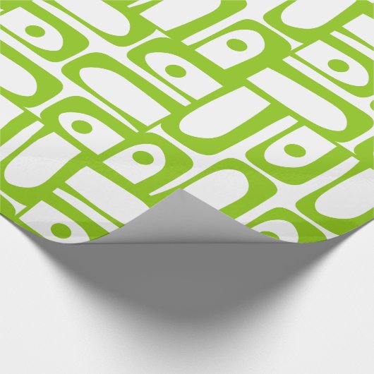 Mittelalterliche Abstrakte Linde Grüne Piquette Geschenkpapier (Ecke)