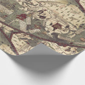 Mittelalterliche alte Karte Geschenkpapier (Ecke)