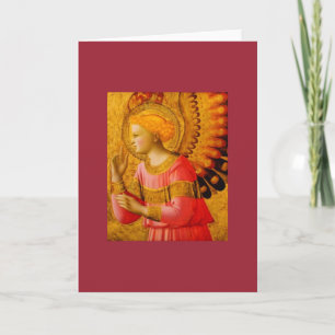 Mittelalterliche Angel Blank Weihnachtskarte in Ro Feiertagskarte