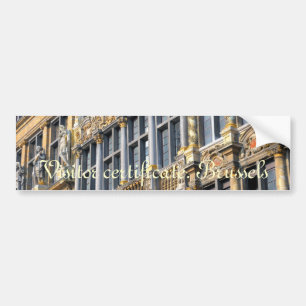 Mittelalterliche Architektur des Grand Place in Br Autoaufkleber
