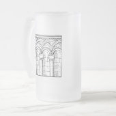 mittelalterliche Architektur Mattglas Bierglas (Vorderseite Links)