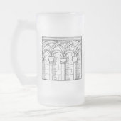 mittelalterliche Architektur Mattglas Bierglas (Links)