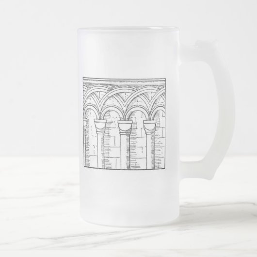 mittelalterliche Architektur Mattglas Bierglas (Rechts)