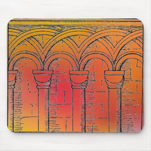 Mittelalterliche Architektur Mousepad (Vorne)