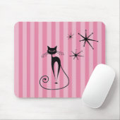 Mittelalterliche atomare schwarze Katzenmauspad Mousepad (Mit Mouse)