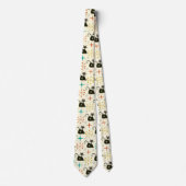 Mittelalterliche Atomkatze mit Sternenexplosionen  Krawatte (Vorderseite)