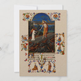 Mittelalterliche Auferstehung Christi Ostern Feiertagskarte