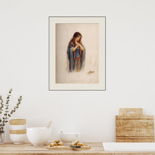 Mittelalterliche Ausgabe "The Beggar Maid" Poster (Küche)