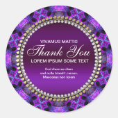 Mittelalterliche Band Lila Dankeschön Aufkleber (Vorderseite)