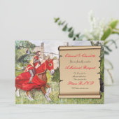 Mittelalterliche Bankett-Einladungs-turnierende Einladung (Stehend Vorderseite)