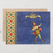 Mittelalterliche Barden-Hochzeit lädt ein Einladung (Vorne/Hinten)