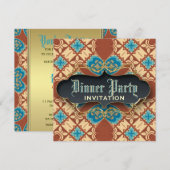 Mittelalterliche Batik Tartan Abendessen Party Ein Einladung (Vorne/Hinten)