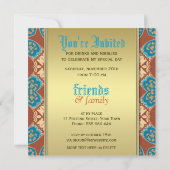 Mittelalterliche Batik Tartan Abendessen Party Ein Einladung (Rückseite)