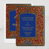 Mittelalterliche, beleuchtete Blumenzellenhochzeit Einladung (Vorne/Hinten)
